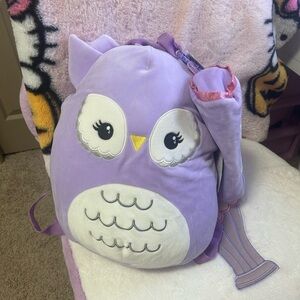 Squishmallows Lavender Owl Backpack